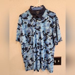 Chaps Golf Performance Polo Shirt - Blue Camo